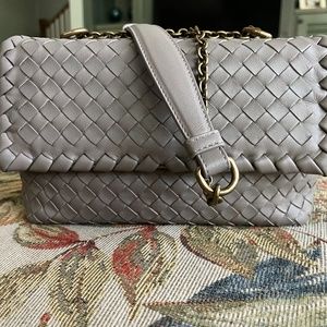 Bottega Veneta Intrecciato Baby Olimpia in Grey in NEW Condition